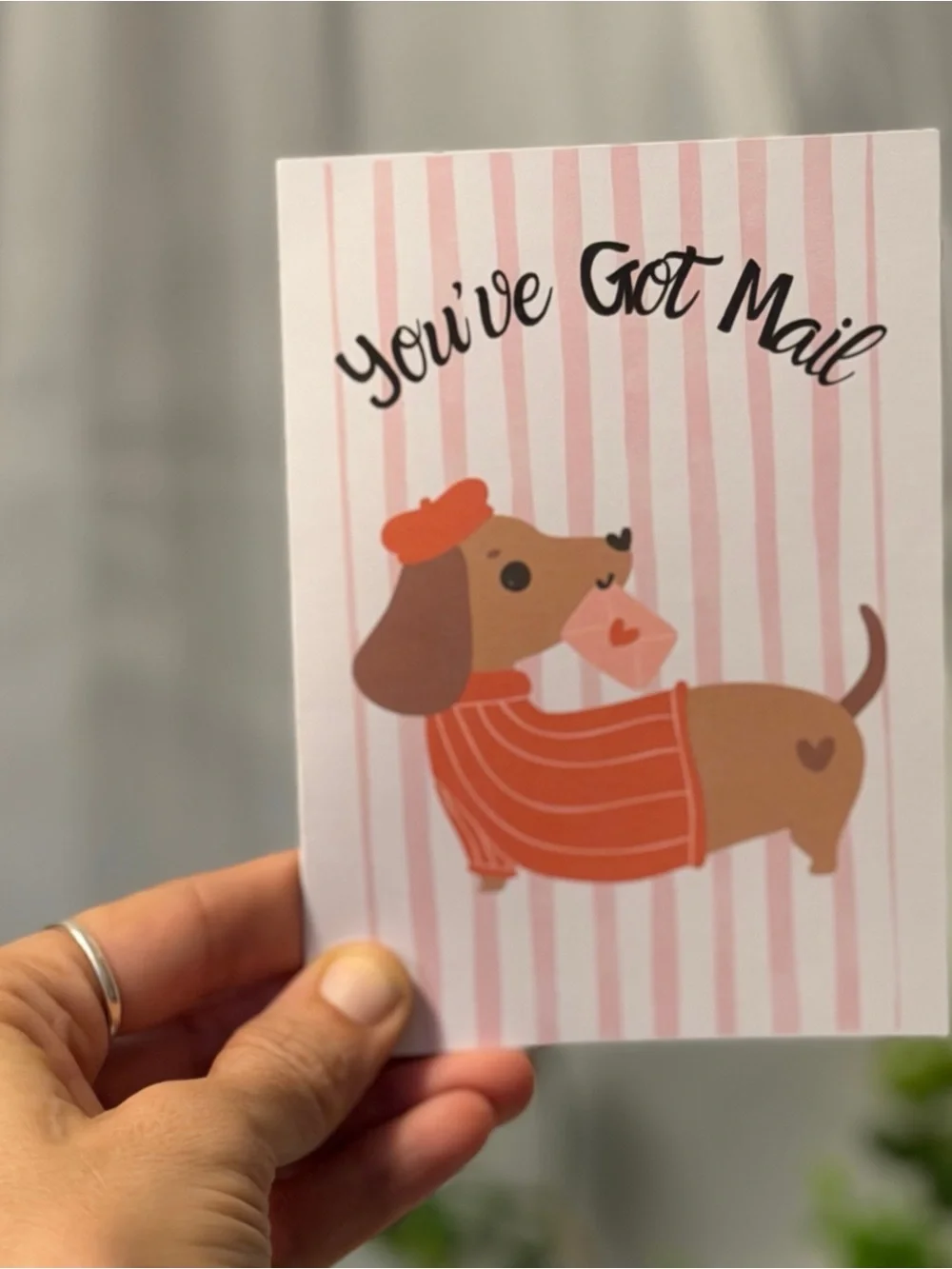 Dachshund Encouragement Greeting Card Set of 5 4x6 with Envelopes Cute Dog